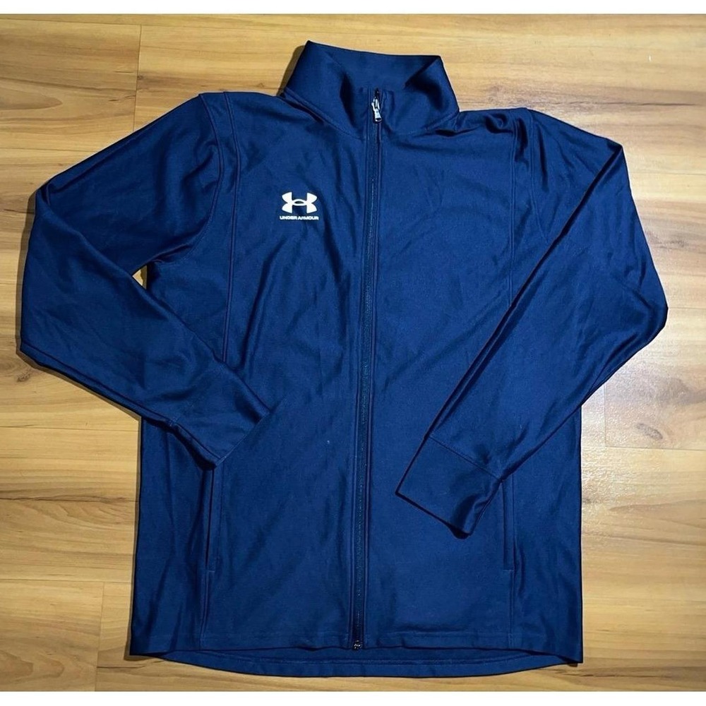 Mens Under Armour Navy Performance Active Full Zip Training Regular Fit Jacket